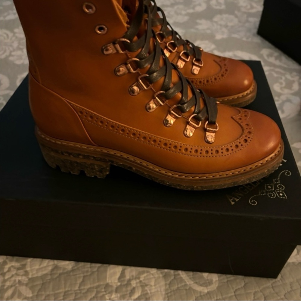 The Office of Angela Scott Bernard Brogue Combat Boots - Picture 7 of 11